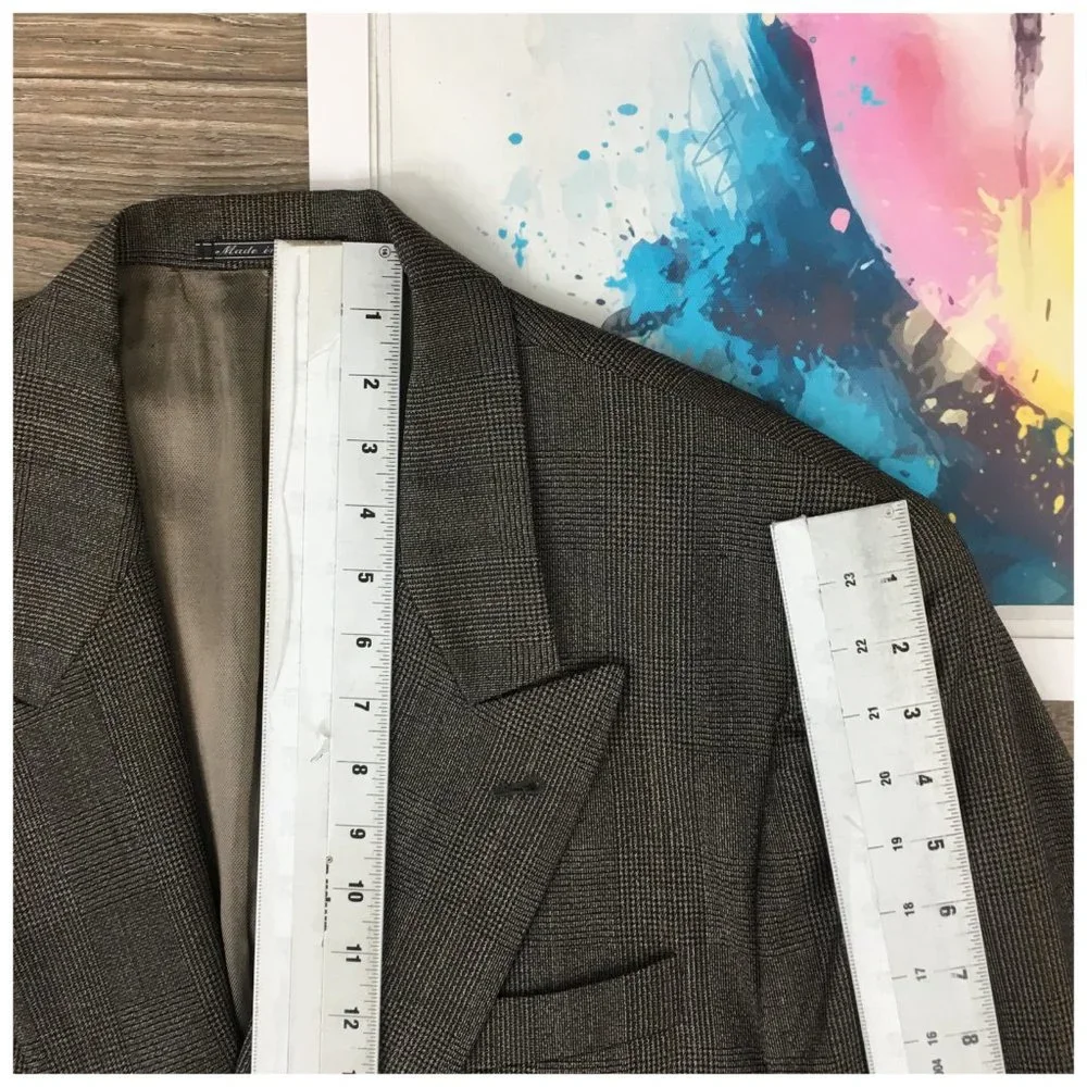 Vintage Lubiam LBM 911 Mens Blazer Sport Coat‎ Two Button Jacket Wool 42R Casual